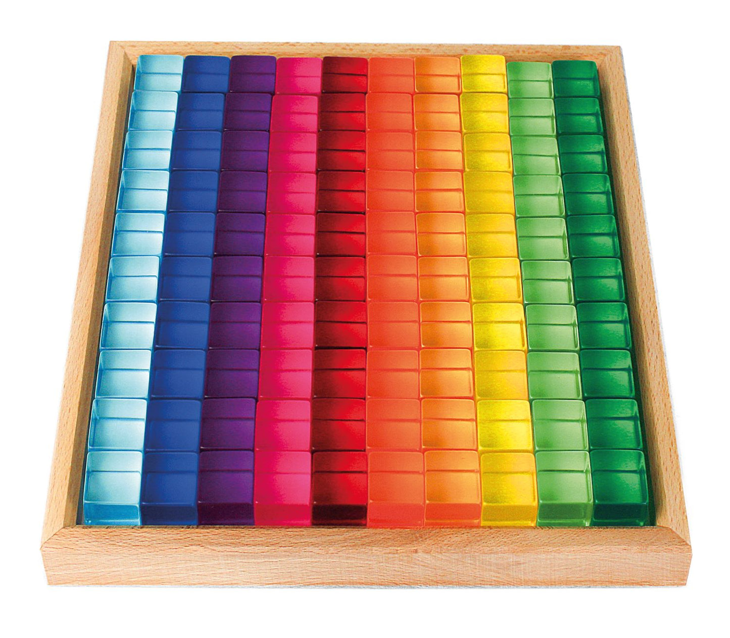 Bauspiel Light Translucent Cubes in a tray 100 pcs