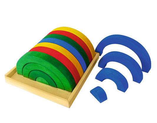 Bauspiel Coloured Arches 32 Pieces in a Wooden Frame. (N/A TILL 2026)