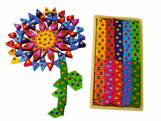 Bauspiel Colourful Triangle Blocks with Sparkling Stones 100 pcs N/A till 2026