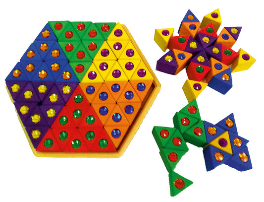 Bauspiel Triangle Sparkling Block Set 54pcs