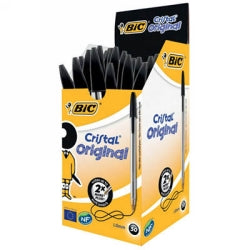Pen BIC BP Cristal Original Medium BLACK Box50