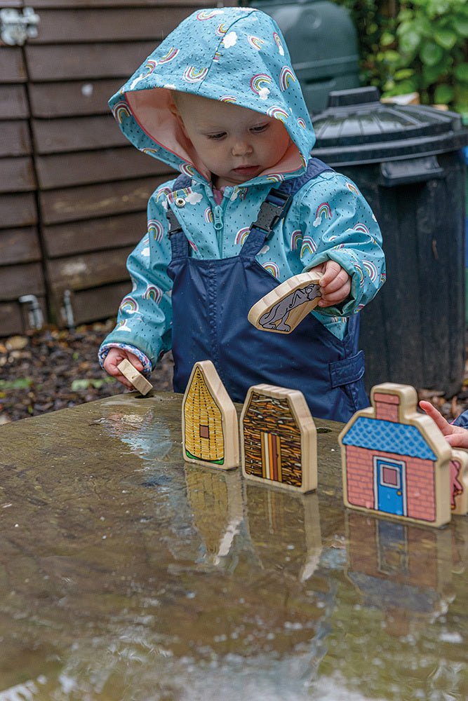 Wooden Characters - The Three Little Pigs
