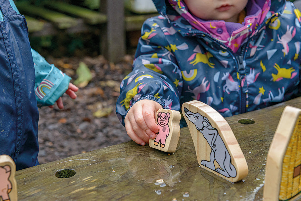 Wooden Characters - The Three Little Pigs