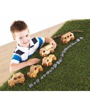Small World Mini Wooden Vehicles - Set of 5