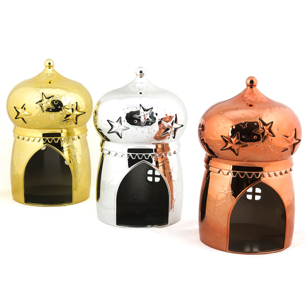 Metallic Small World Fairy Houses 3pk