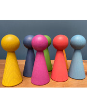 Rainbow Wooden Figures - 7pcs