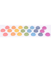 Rainbow Wooden Semispheres - 21pcs
