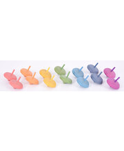 Rainbow Wooden Spinning Tops - 14pcs