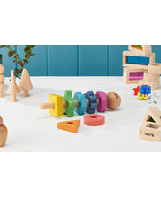 Rainbow Wooden Shape Twister - 8pcs