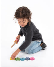 Rainbow Wooden Shape Twister - 8pcs
