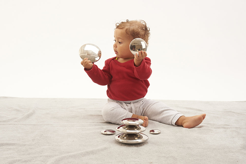 Sensory Reflective Silver Buttons - 21pk