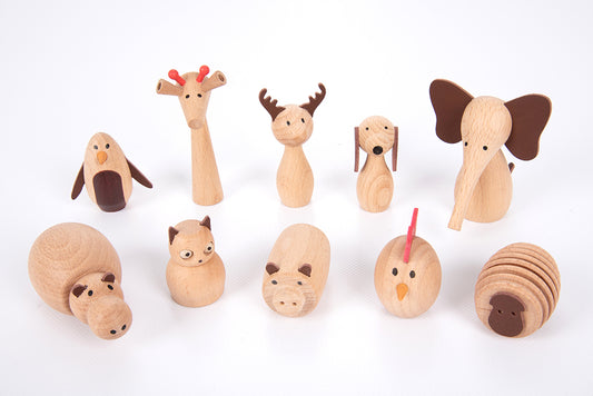 Wooden Animal Friends - 10pk