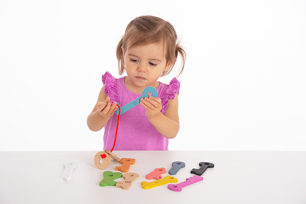 Rainbow Wooden Keys - 11pk