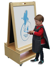 Billy Kidz Double Sided Easel - With Magnetic White & Blackboard 126cmH