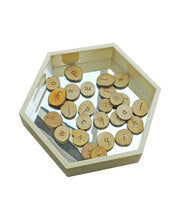 Billy Kidz Wooden Hexagon Mirror Tray