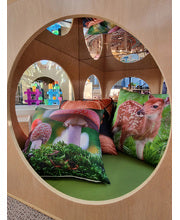 Billy Kidz Wooden Playhouse Cube with Mirrors & Cushion - Avocado