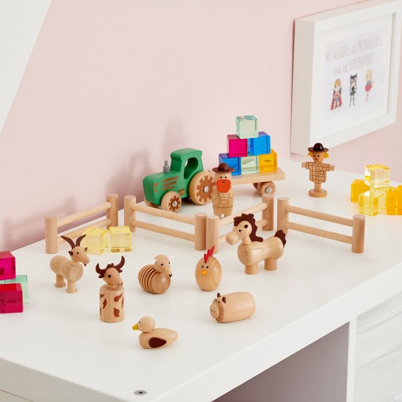 Wooden Farm Set - 15pcs