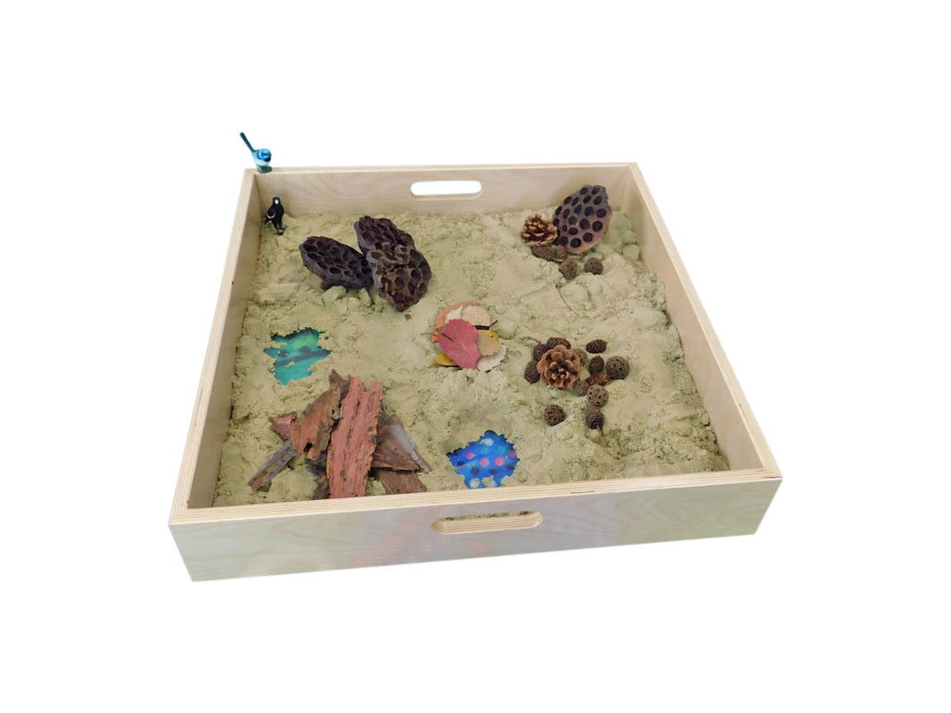 Timber Sand Play Tray with Clear Base