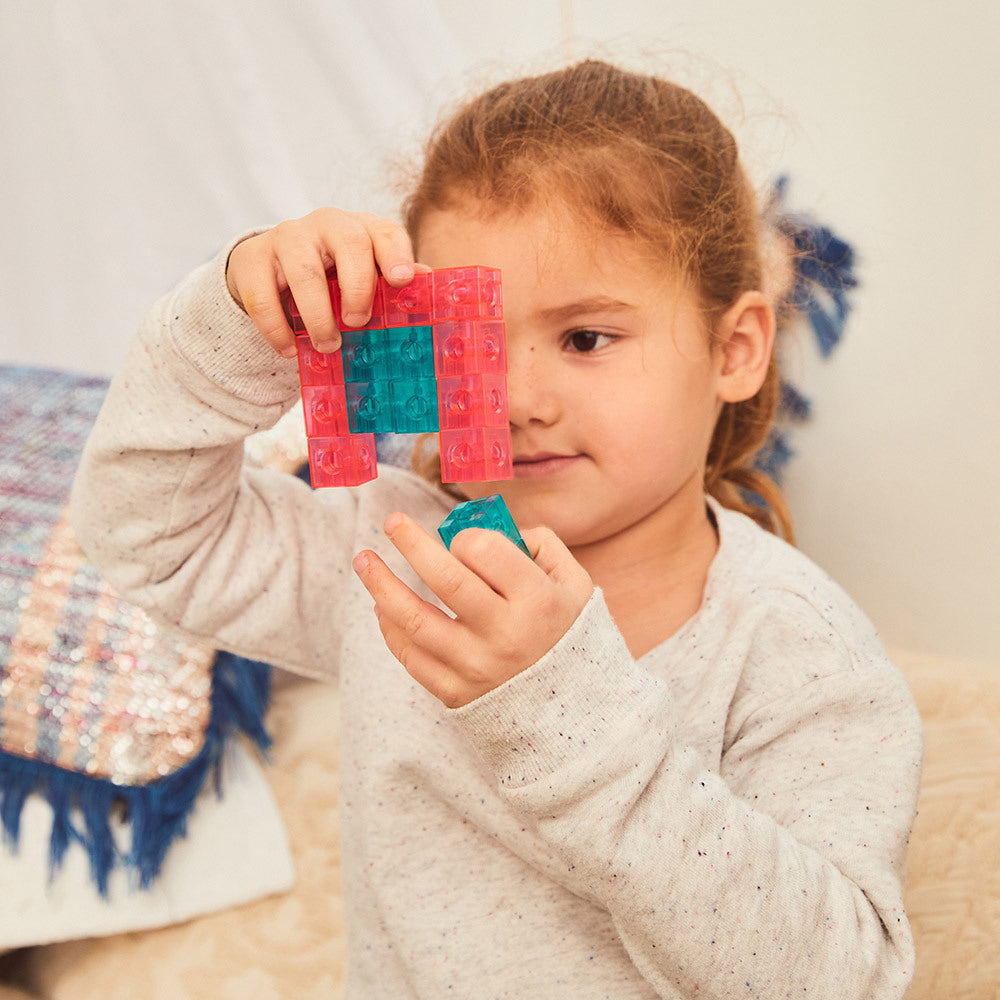 Translucent Linking Cubes & Boards Set - 204pcs