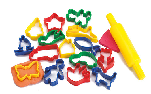 Cookie Cutter And Rolling Pin Kit - 21pcs