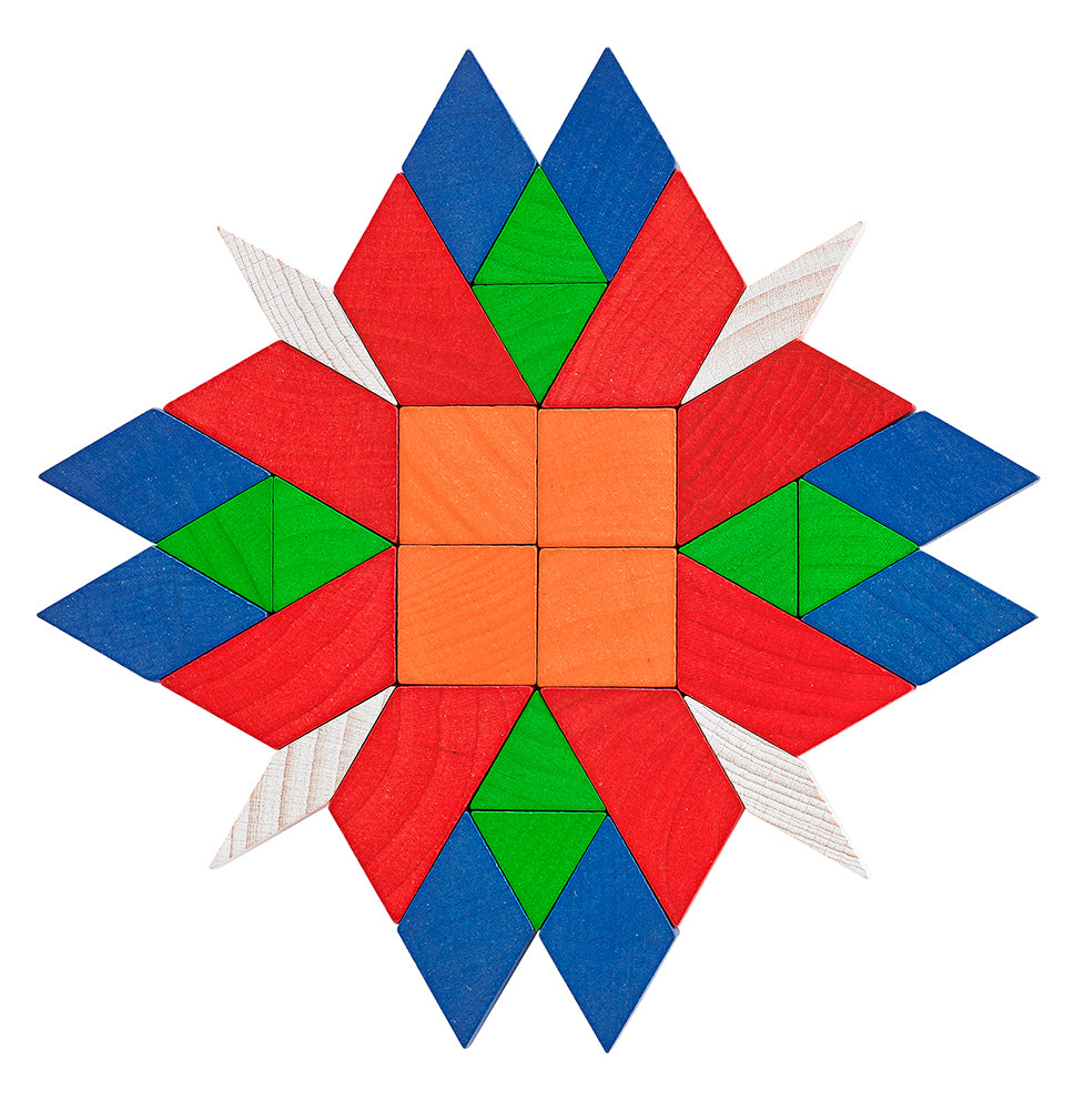 Wooden Pattern Blocks & Picture Card Set - 273pcs