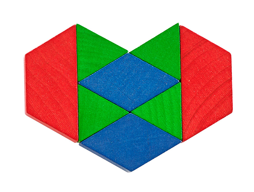 Wooden Pattern Blocks & Picture Card Set - 273pcs