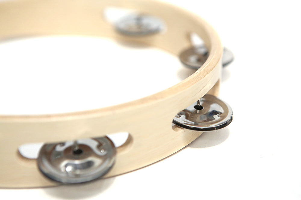 IQ Plus Natural Wooden Tambourine -20cm