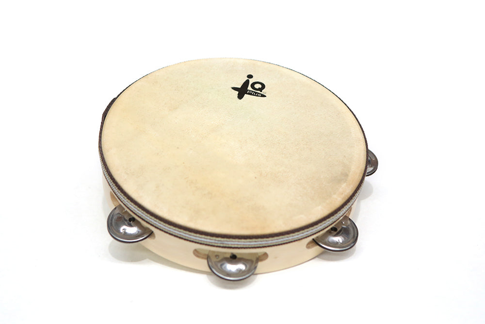 IQ Plus Natural Headed Tambourine - 20cm
