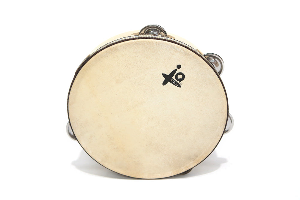 IQ Plus Natural Headed Tambourine - 20cm