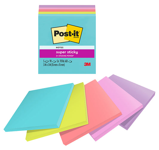 POST- IT Notes Super Sticky 76X76mm Miami PK5