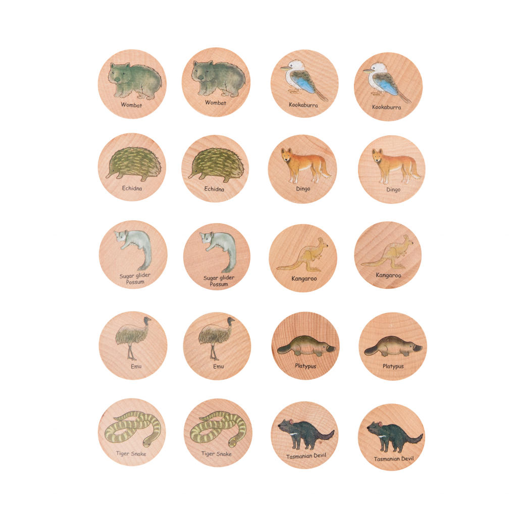 The Freckled Frog- Australian Animals Matching Pairs