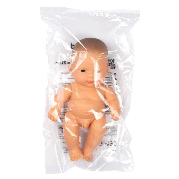 Miniland Doll - Anatomically Correct Naked Baby Asian Boy, 21 cm