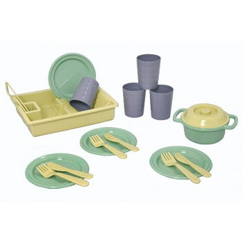 Plasto "I'M GREEN" Dinner set for 4, 19 pcs