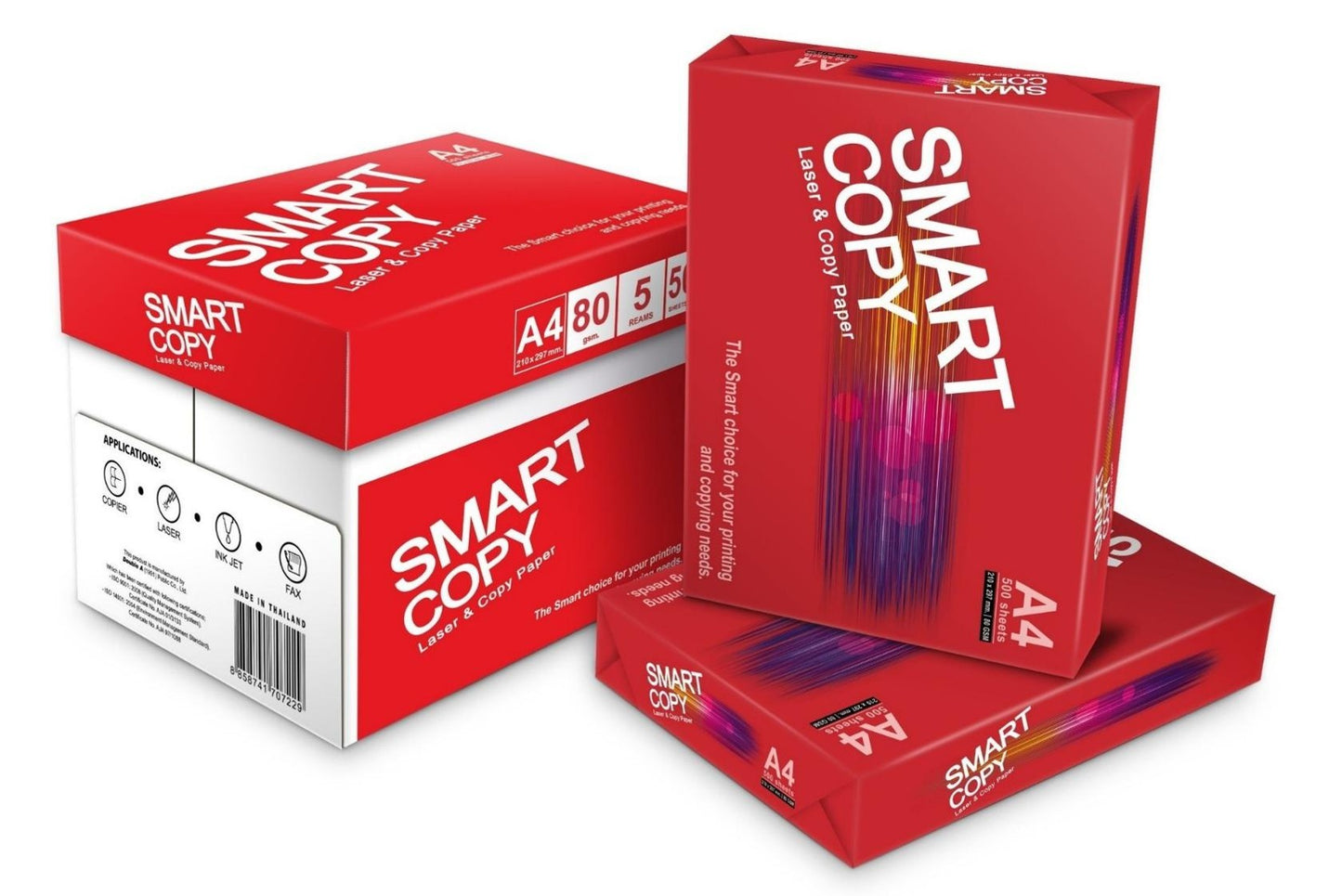 Copy Paper SMART COPY A4 80GSM White 500pk Box 5
