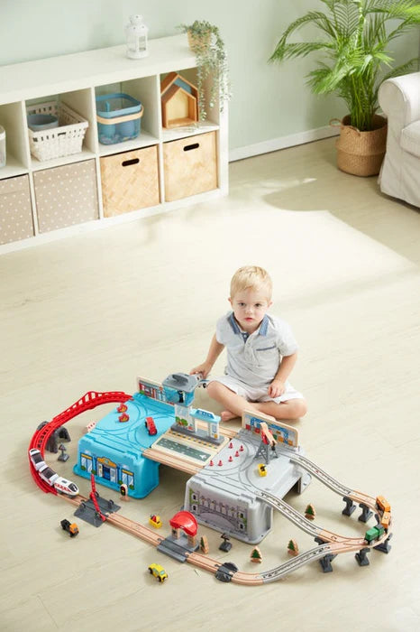 Hape-Super Cityscape Transport Bucket Train Set(Battery)