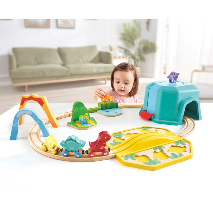 Hape-Dinosaur Train Bucket Set(Button Batteries)