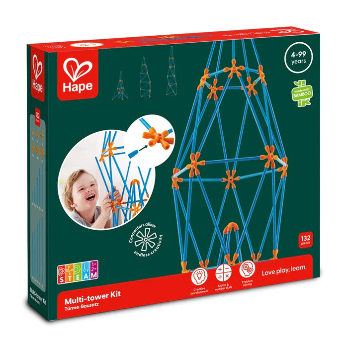 Hape-Flexistix Multi-Tower Kit 132 Pcs