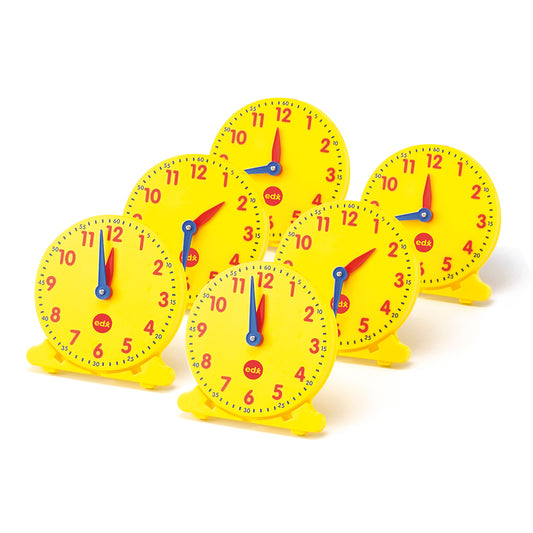 Teach Me Time Student Clocks Box of 6