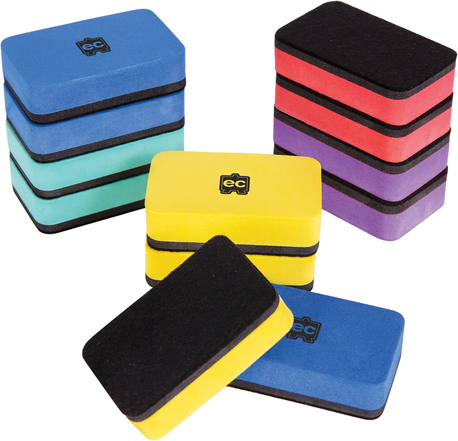Mini Magnetic Whiteboard Erasers Set of 10