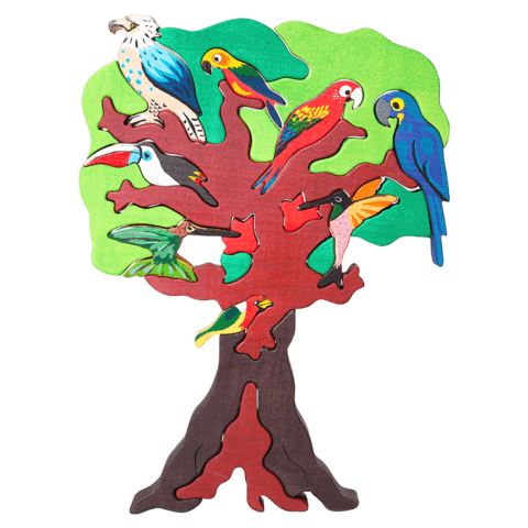 Fauna Puzzle Bird Tree, South America