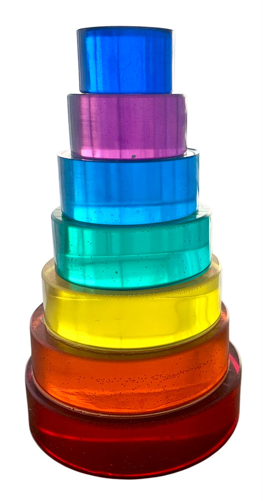 Papoose Lucite Rainbow Discs Hot 7pc