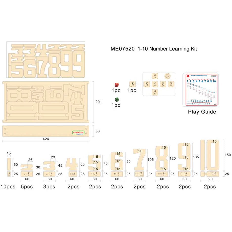 Masterkidz 1-10 Number Learning Kit