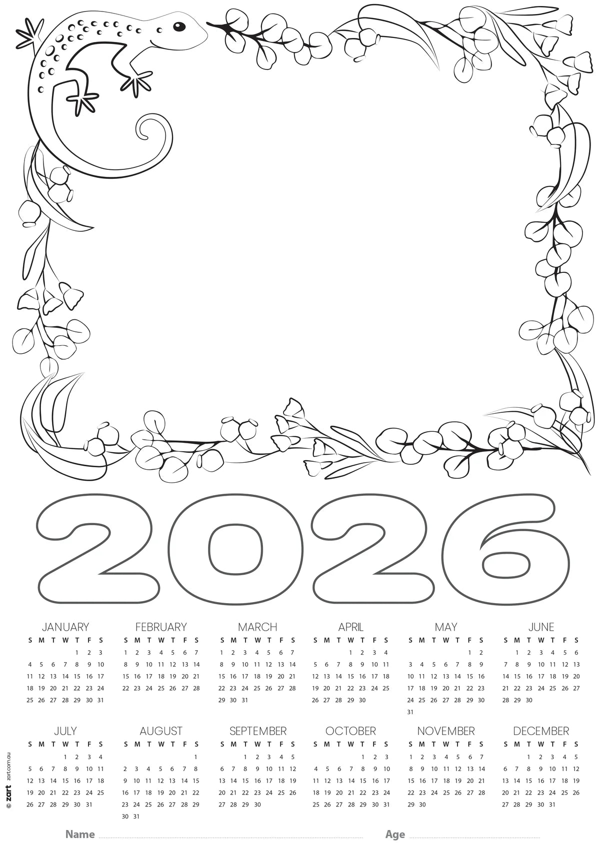Cardboard Calendar 2026 Blanks A3 Pack of 25
