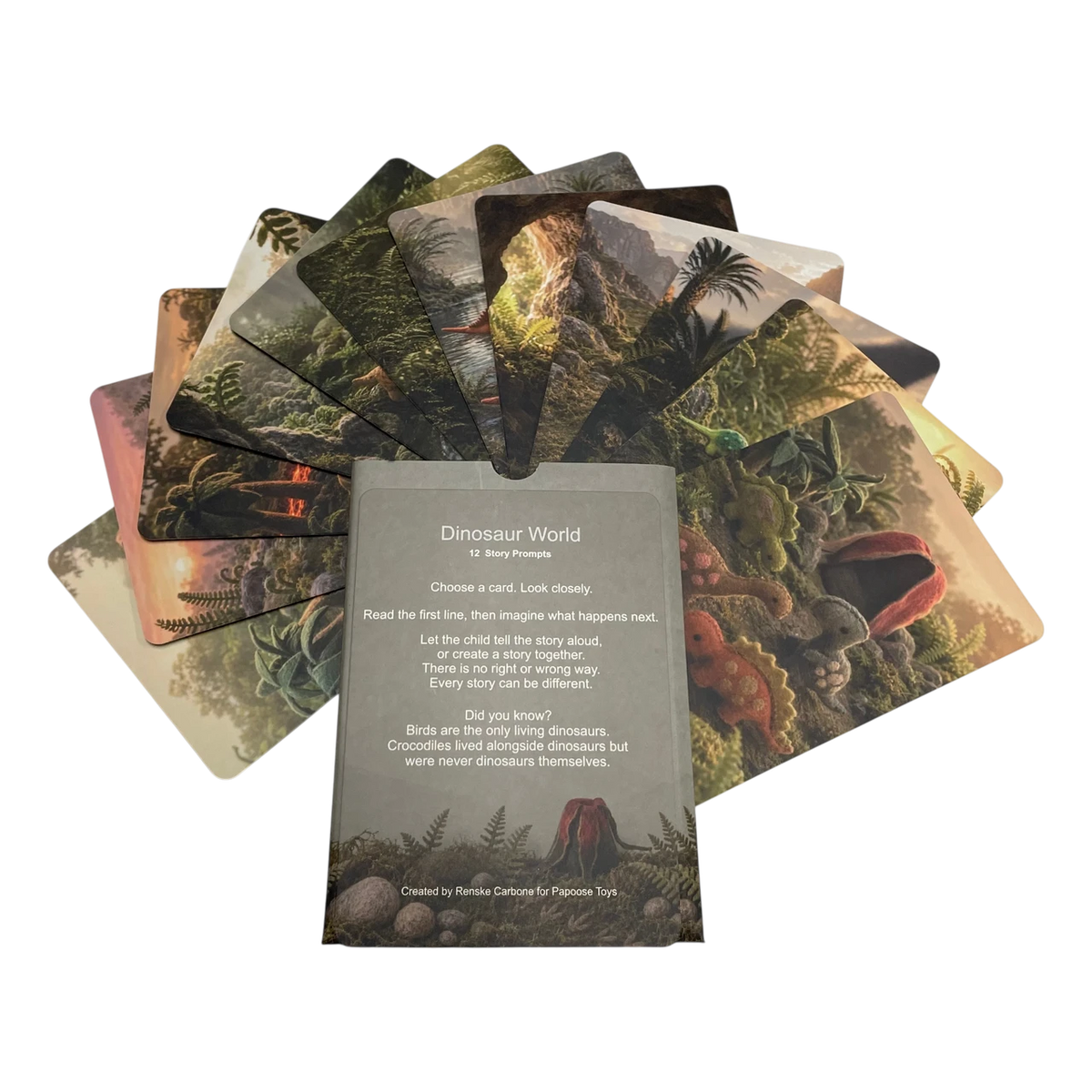 Papoose-Dinosaur World Play Set & Cards