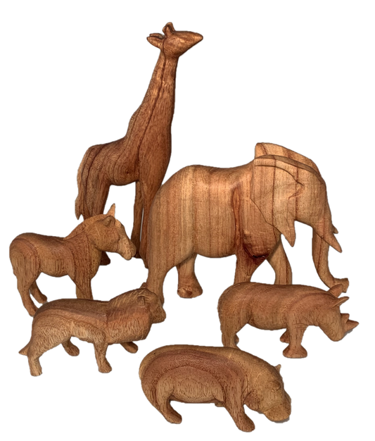 Papoose African Animals Natural 6 pcs