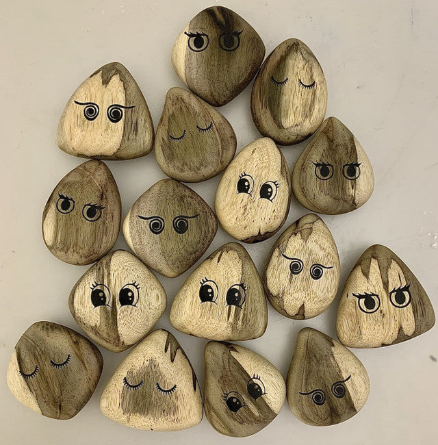 Papoose Face Pebbles-16pc