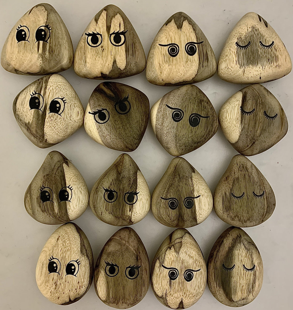Papoose Face Pebbles-16pc