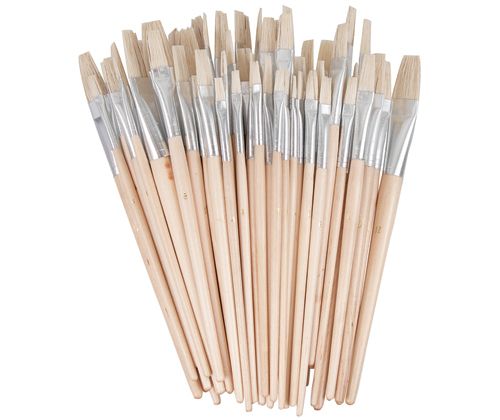 Hog Hair short handle Brushes Flat School-60pk