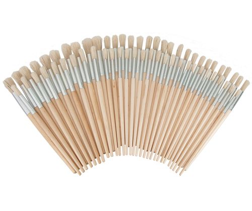 Hog Hair Brushes Asst 60’s Short Handle Round