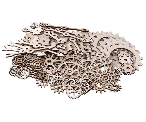 Wooden Gears & Cogs Asst 100’s